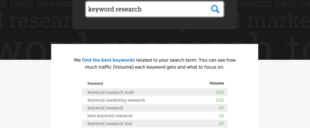 Wordtracker keyword research tool